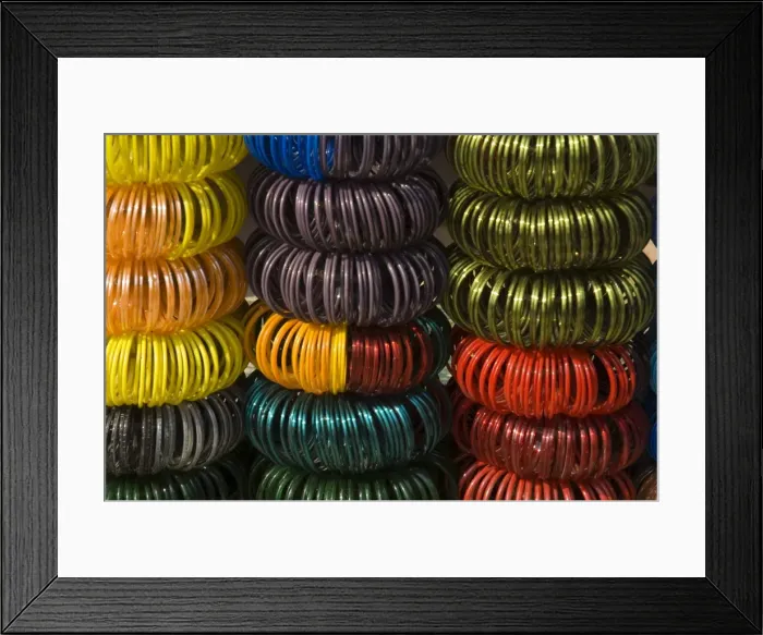 Framed Print : Colourful bangles for sale Framed Print : Colourful bangles for sale