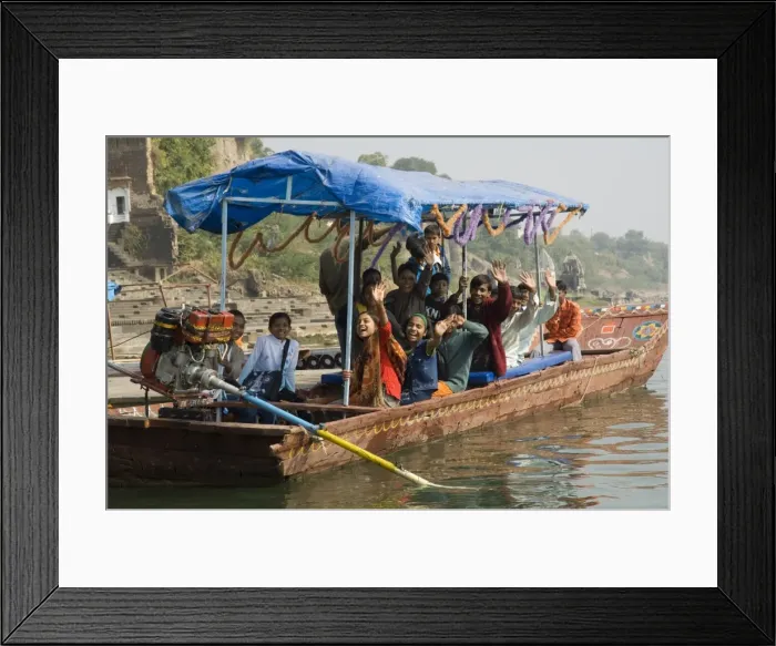 Framed Print : Local river taxi on the Narmada River Framed Print : Local river taxi on the Narmada River