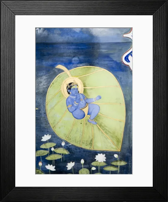 Framed Print : Beautiful frescoes on walls of the Juna Mahal Fort Framed Print : Beautiful frescoes on walls of the Juna Mahal Fort
