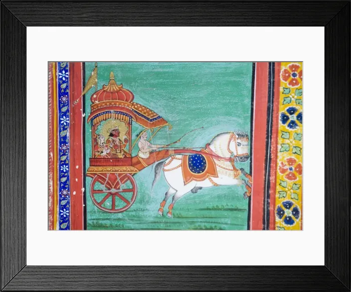 Framed Print : Beautiful frescoes on walls of the Juna Mahal Fort Framed Print : Beautiful frescoes on walls of the Juna Mahal Fort