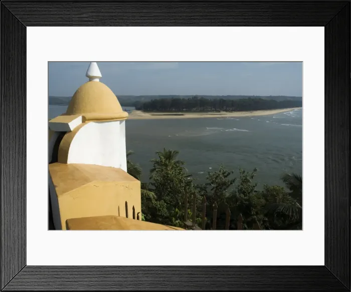 Framed Print : View of the sea to the right and the Tiracol River Framed Print : View of the sea to the right and the Tiracol River