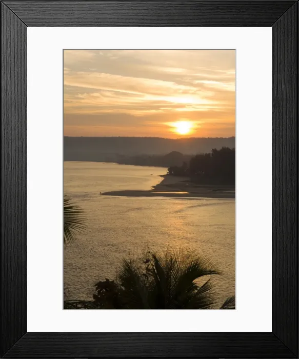 Framed Print : Sunset over the Tiracol River Framed Print : Sunset over the Tiracol River