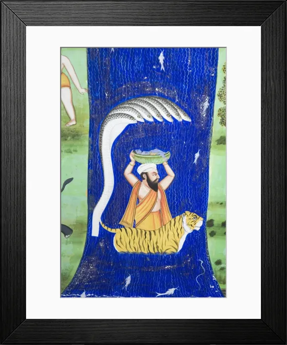 Framed Print : Beautiful mughal frescos on walls of the Juna Mahal Fort Framed Print : Beautiful mughal frescos on walls of the Juna Mahal Fort