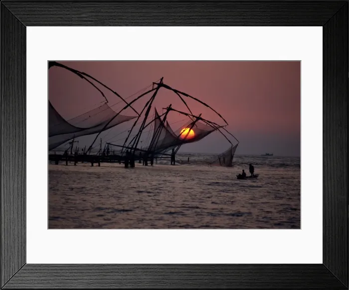 Framed Print : Fishing nets at sunset Framed Print : Fishing nets at sunset