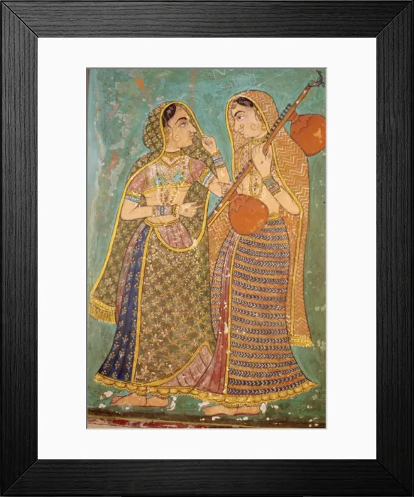 Framed Print : Wall painting in the palace