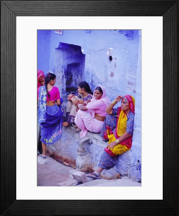 Framed Print : The blue town