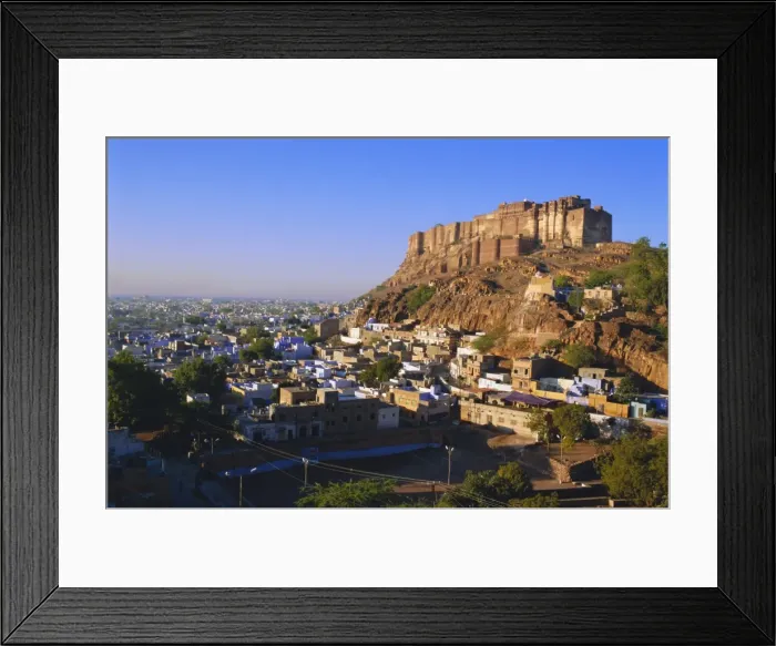 Framed Print : Meherangarh Fort on hill above Jodhpur Framed Print : Meherangarh Fort on hill above Jodhpur