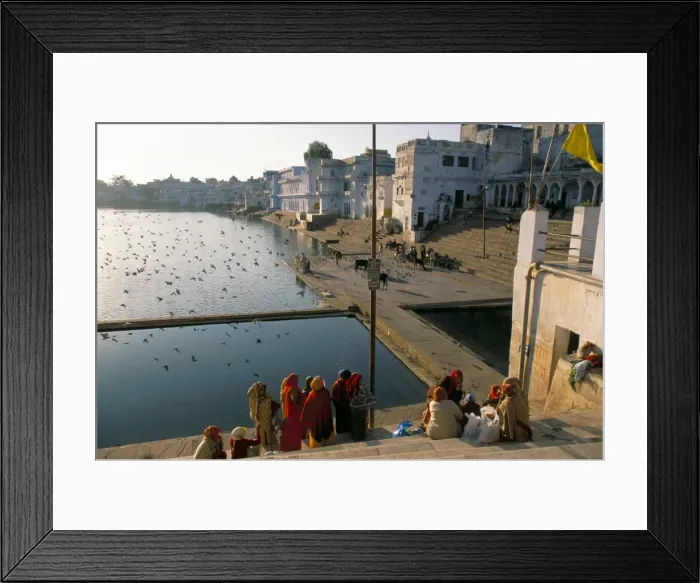 Framed Print : Pilgrims at Pushkar Lake Framed Print : Pilgrims at Pushkar Lake