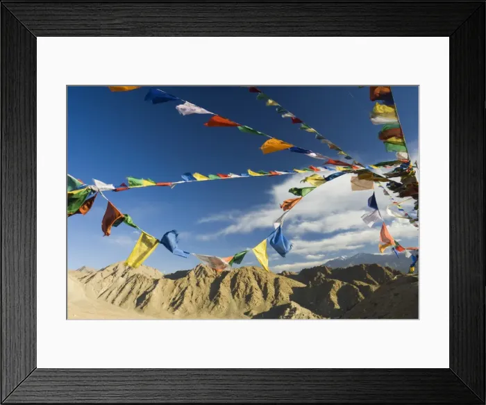 Framed Print : Prayer flags on the Peak of Victory Framed Print : Prayer flags on the Peak of Victory