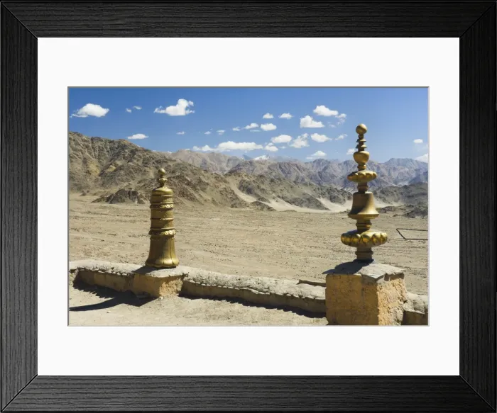 Framed Print : Indus Valley and Ladakh Range seen from Tikse Framed Print : Indus Valley and Ladakh Range seen from Tikse