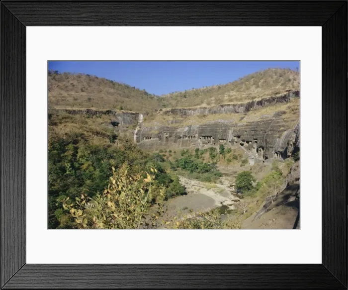 Framed Print : The caves at Ajanta