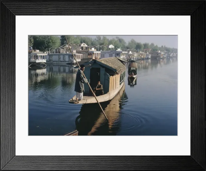 Framed Print : Houseboats on the lake at Srinagar Framed Print : Houseboats on the lake at Srinagar