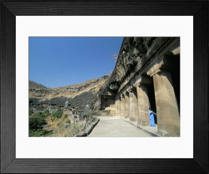 Framed Print : Looking west from Cave 4