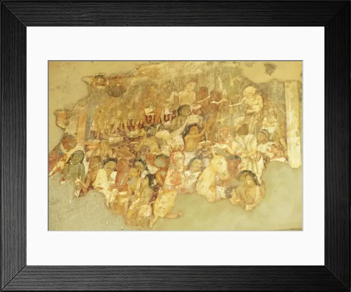 Framed Print : Painting in Cave 17 Framed Print : Painting in Cave 17