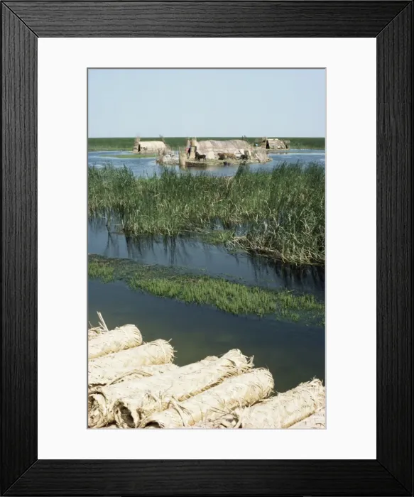 Framed Print : Reed mats ready for sale Framed Print : Reed mats ready for sale