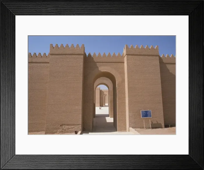 Framed Print : Reconstruction of Nebuchadnezzars Palace at archaeological site Framed Print : Reconstruction of Nebuchadnezzars Palace at archaeological site