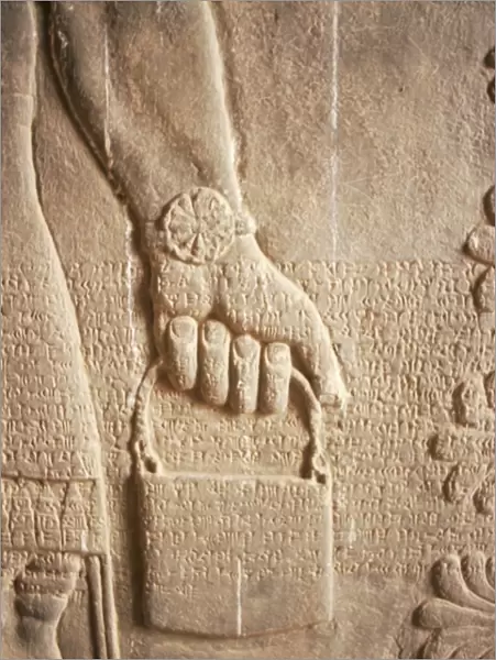 Close up of carved relief