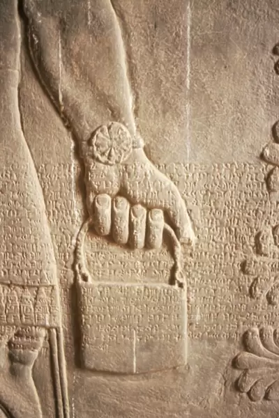 Close up of carved relief