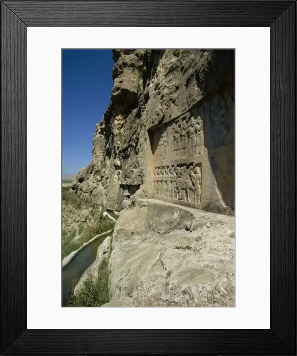Framed Print : Rock carvings at Bishapur Framed Print : Rock carvings at Bishapur