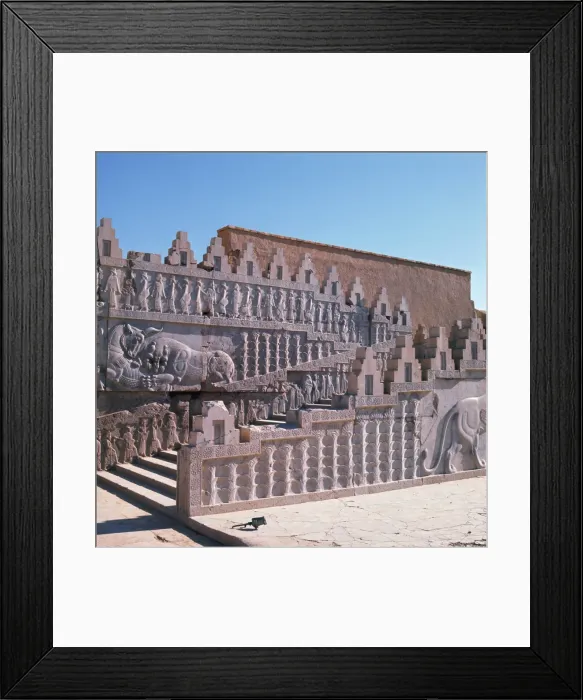 Framed Print : Carvings on staircase Framed Print : Carvings on staircase
