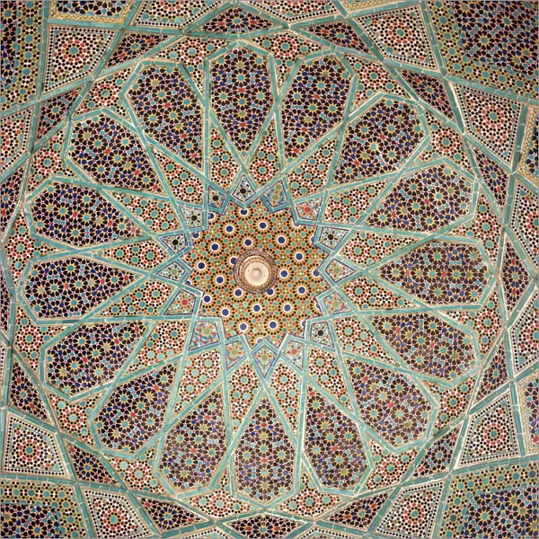 Detail of interior of the tomb of the Persian poet Hafiz