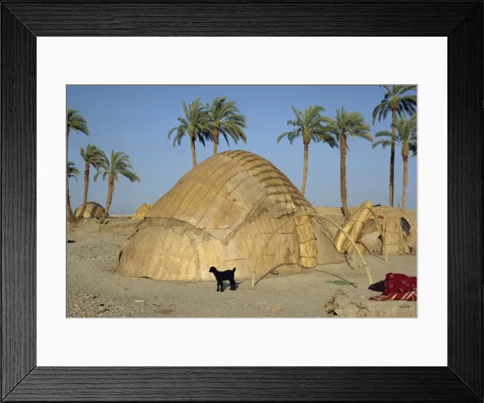 Framed Print : Traditional mud huts