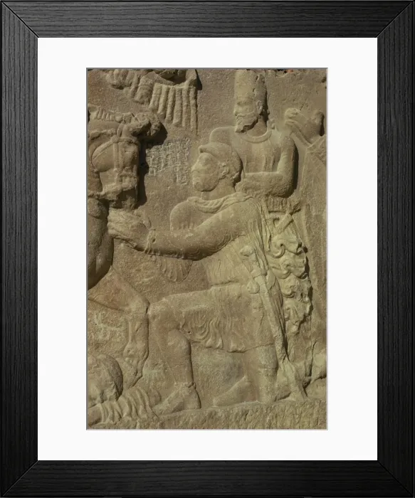 Framed Print : Detail from a Sassanian relief Framed Print : Detail from a Sassanian relief