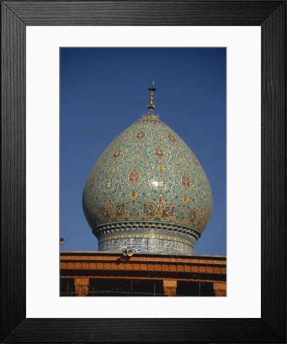 Framed Print : The main dome of the Shah-E Cheragh Mausoleum Framed Print : The main dome of the Shah-E Cheragh Mausoleum