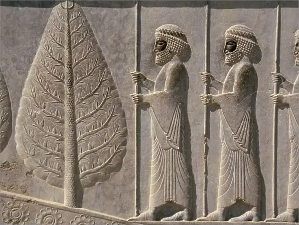 Carved reliefs of palace guard