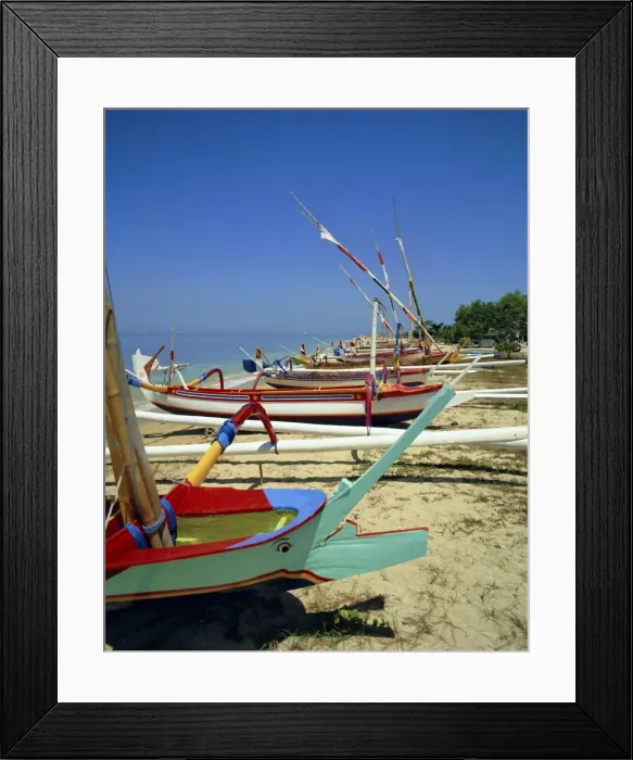Framed Print : Prahu, colourful local boats Framed Print : Prahu, colourful local boats