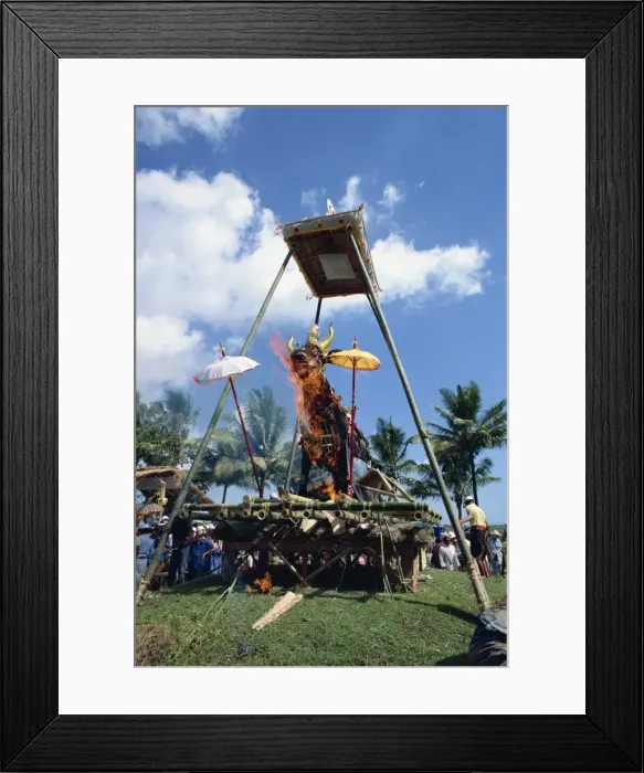 Framed Print : Cremation at funeral Framed Print : Cremation at funeral