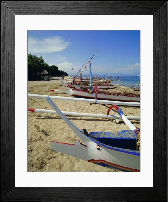 Framed Print : Prahu, local outrigger boats Framed Print : Prahu, local outrigger boats