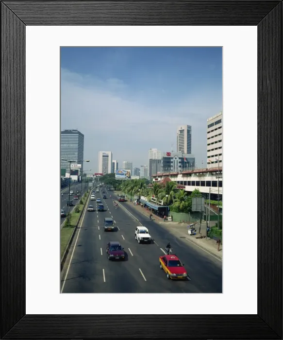 Framed Print : Jalan Thamrin and the skyline of Jakarta Framed Print : Jalan Thamrin and the skyline of Jakarta
