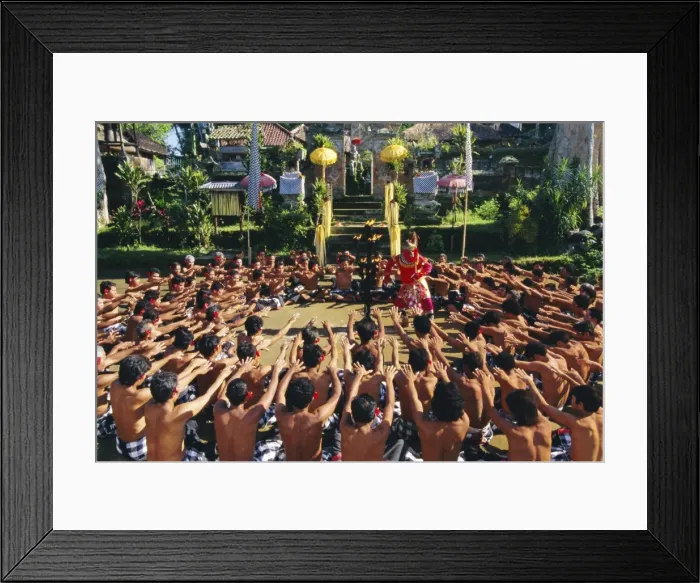 Framed Print : Men performing the famous Balinese Kecak dance Framed Print : Men performing the famous Balinese Kecak dance