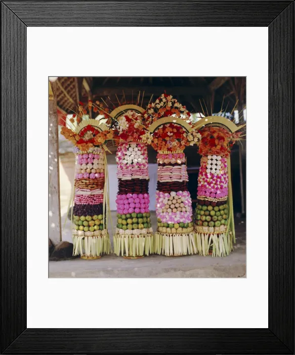 Framed Print : Offerings, temple festival near Mengwi Framed Print : Offerings, temple festival near Mengwi