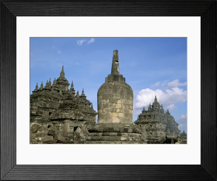 Framed Print : Main temples and stupa of the Plaosan Lor compound Framed Print : Main temples and stupa of the Plaosan Lor compound