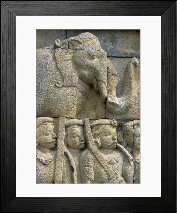 Framed Print : Ancient stone carved panel Framed Print : Ancient stone carved panel