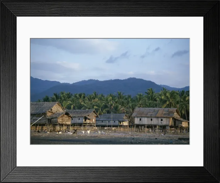 Framed Print : Houses on stilts Framed Print : Houses on stilts