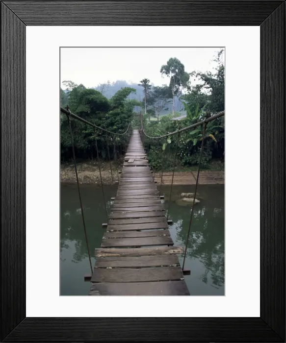 Framed Print : Bridge, Toraja area Framed Print : Bridge, Toraja area
