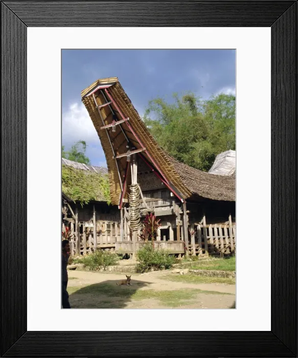 Framed Print : Typical house and granary Framed Print : Typical house and granary