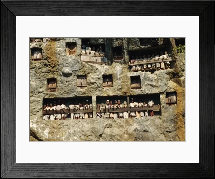 Framed Print : Lemo cliff tombs Framed Print : Lemo cliff tombs