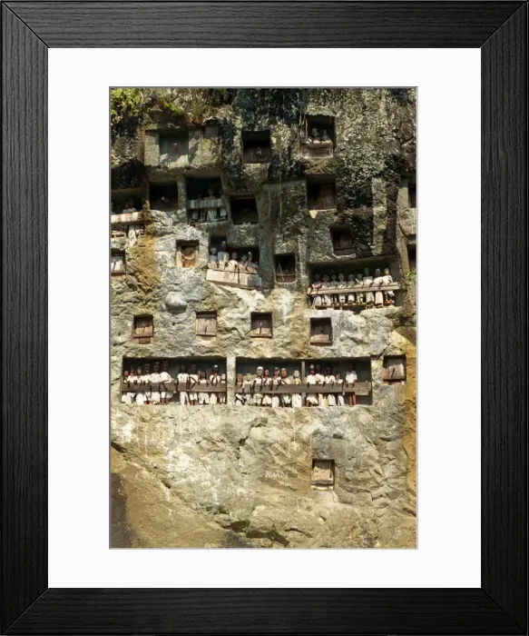 Framed Print : Lemo cliff tombs Framed Print : Lemo cliff tombs