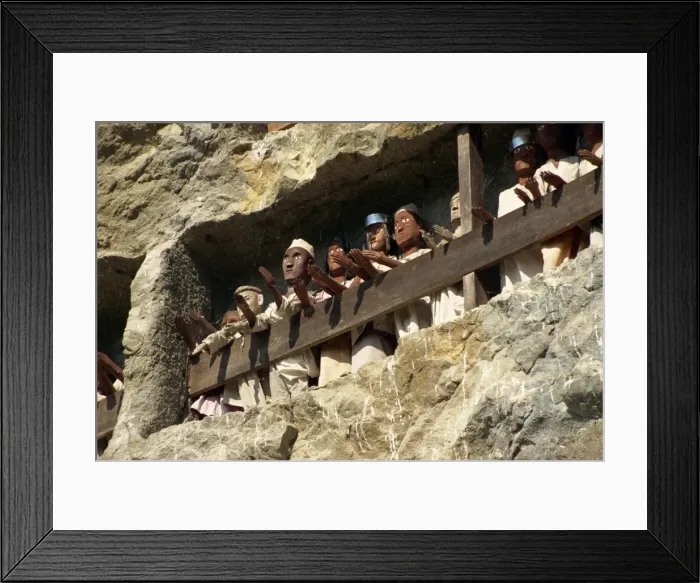Framed Print : Lemo cliff tombs Framed Print : Lemo cliff tombs