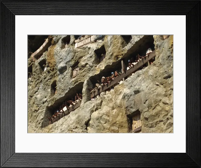 Framed Print : Lemo cliff tombs Framed Print : Lemo cliff tombs