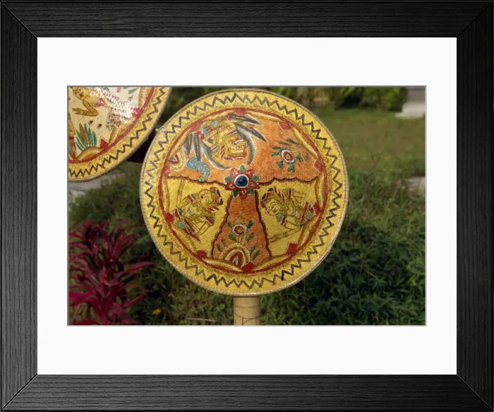 Framed Print : Painted rattan Framed Print : Painted rattan