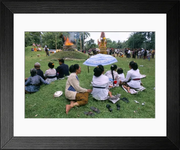 Framed Print : People at cremation Framed Print : People at cremation