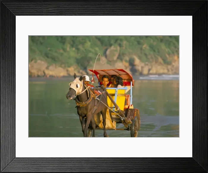 Framed Print : Horse and cart at the sanctuary of Ratu Kidul Framed Print : Horse and cart at the sanctuary of Ratu Kidul
