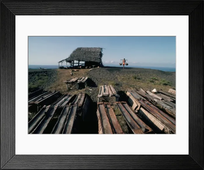 Framed Print : Sea salt production Framed Print : Sea salt production