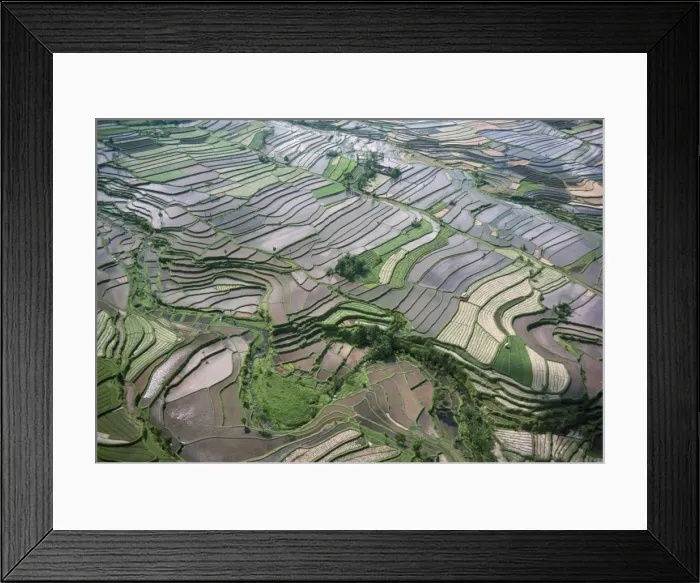 Framed Print : Aerial view of the eastern region of the island of Bali