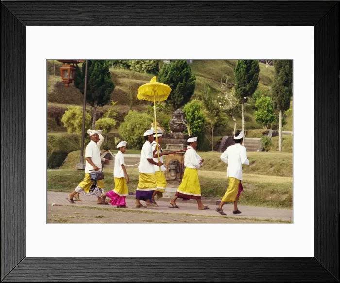 Framed Print : Visitors to the mother temple at Besakih on the slopes Framed Print : Visitors to the mother temple at Besakih on the slopes